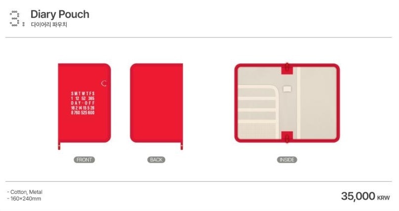 SEVENTEEN 2025 SEASON’S GREETINGS POP-UP X WITHMUU OFFICIAL GOODS DIARY POUCH 特典付き