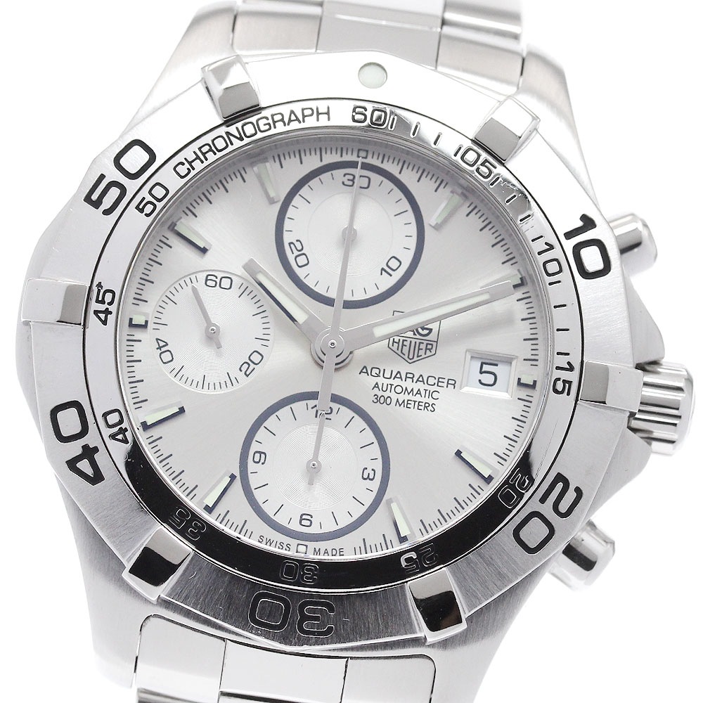 タグホイヤー TAG HEUER CAF2111 アクアレーサー クロノグラフ 自動巻き メンズ 良品 保証書付き_950986【中古】