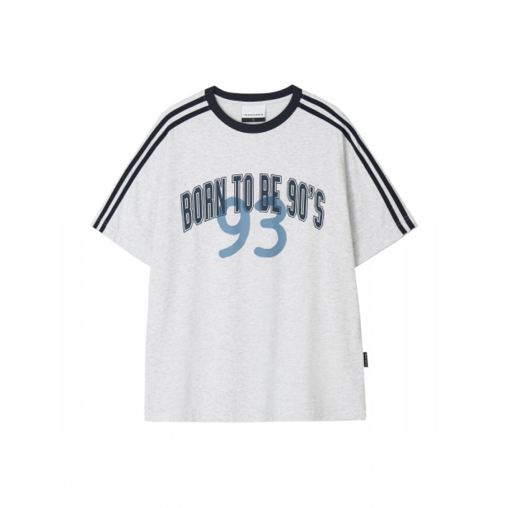1993年のスタジオ 90年代アーチトラック Tシャツ_ライトグレー