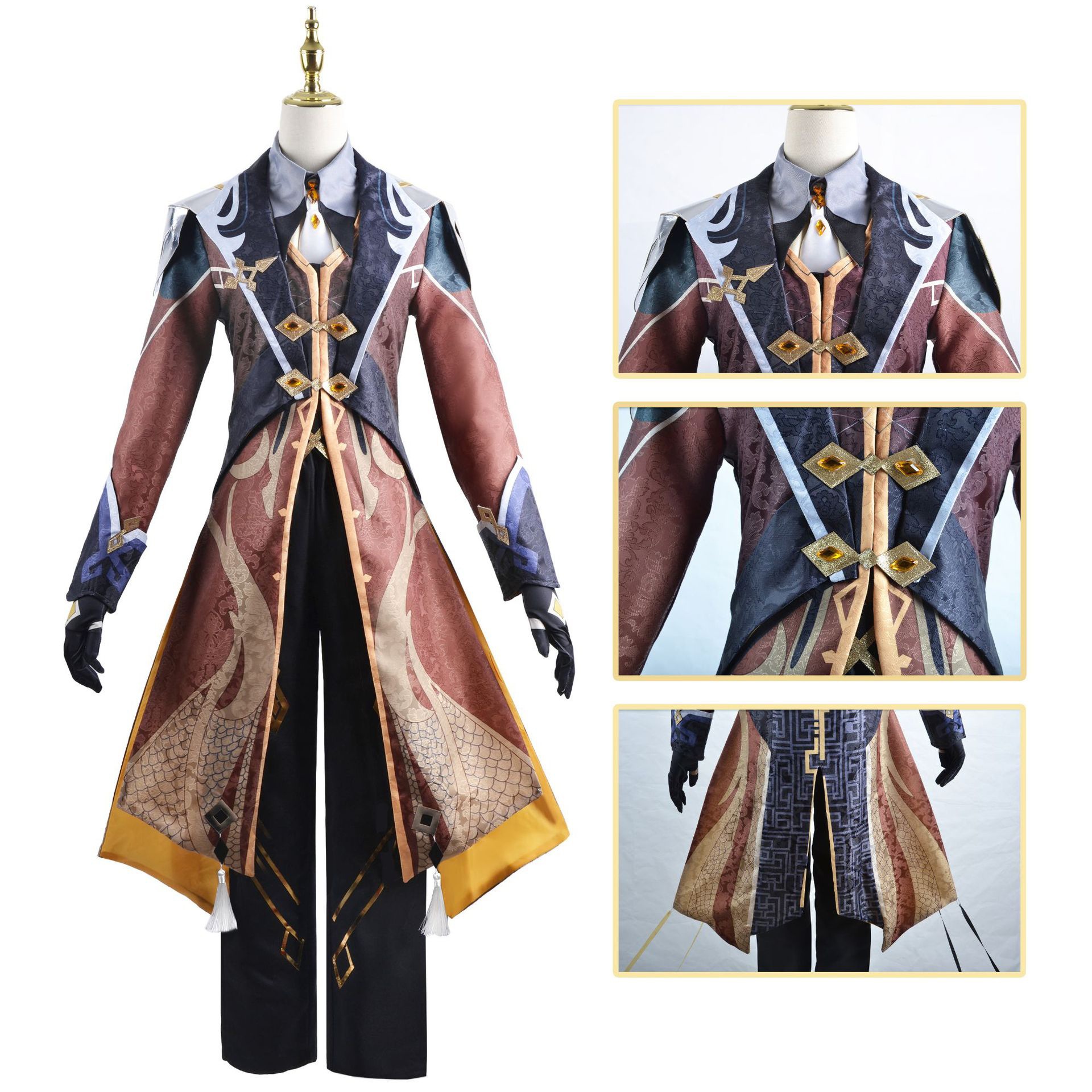 Genshin Impact Zhongli Cosplay Cossplay Men Zhongli Cosplay