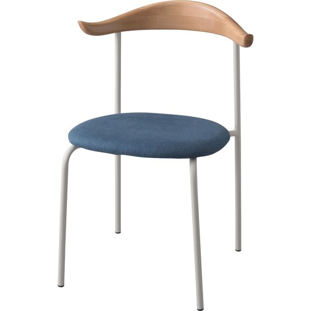 チェア TEC-72 チェアー 椅子 いす インテリア ダイニングチェア リビングチェアー 天然木 ファブリック 北欧風 スチールホワイト リビング ダイニング カフェ ショップ 店舗