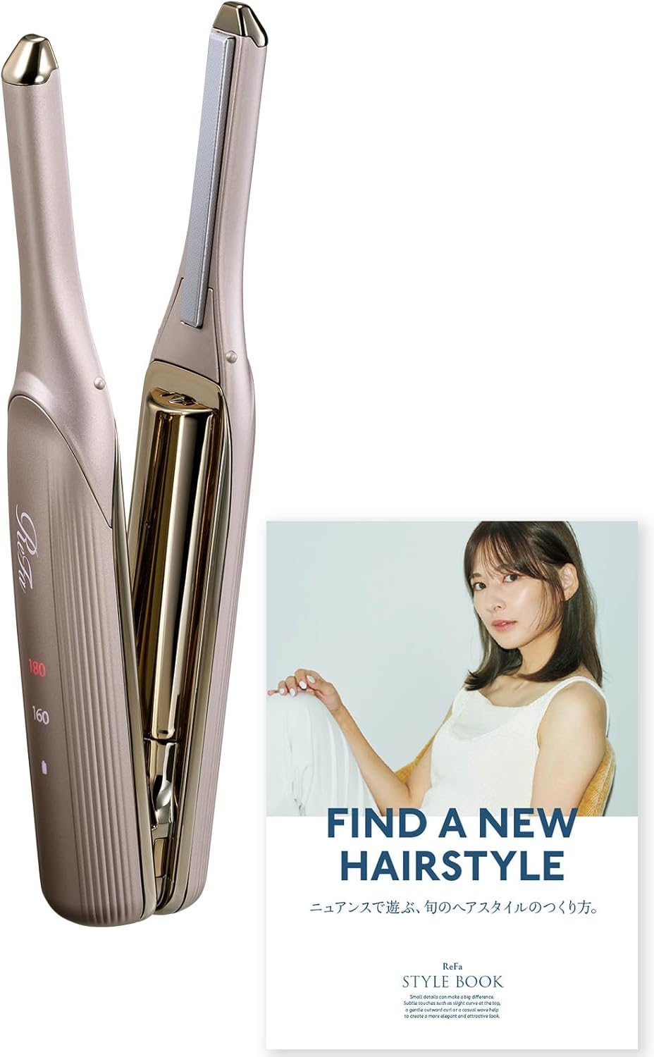 新モデル【公式ストア限定】ReFa FINGR IRON ST6/リファフィンガーアイロン ST6 シャンパンゴールド ヘアアレンジガイドブック付