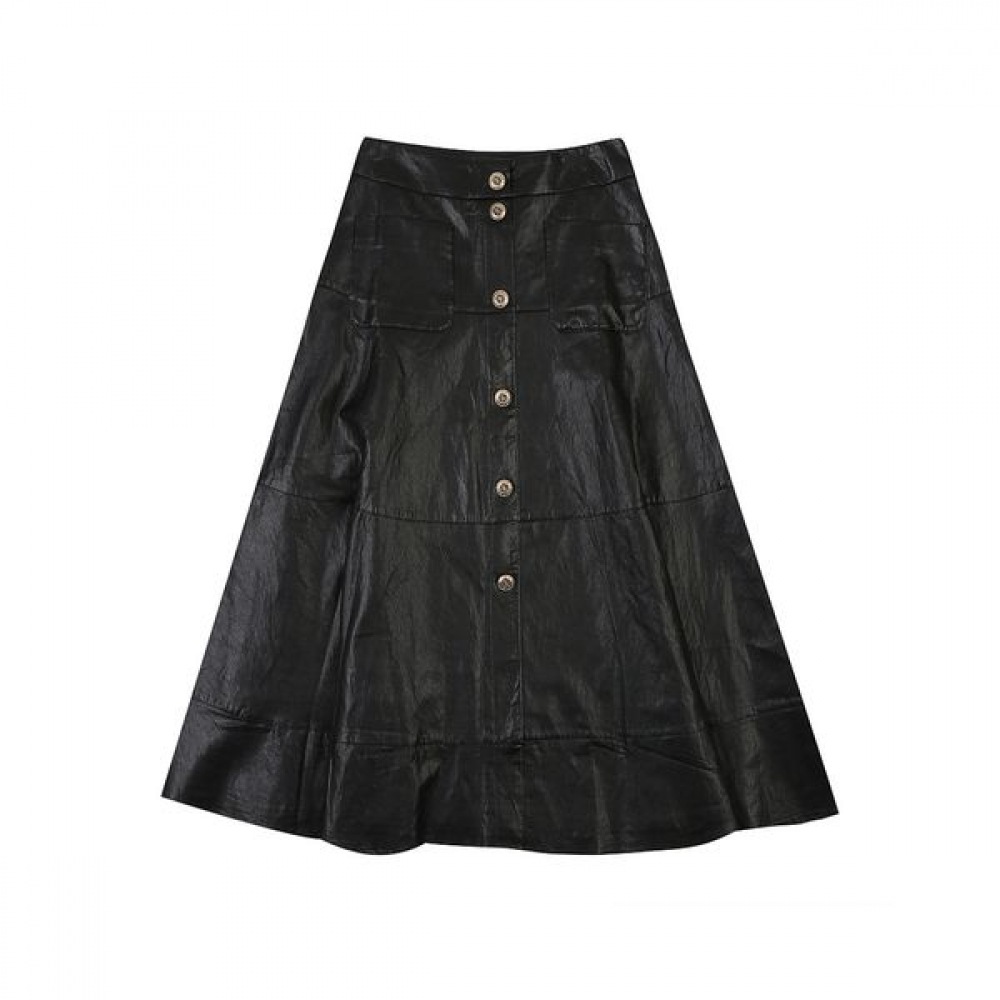 [ミスセンス] レザーフレアロングスカート_MB39SKMD82Z