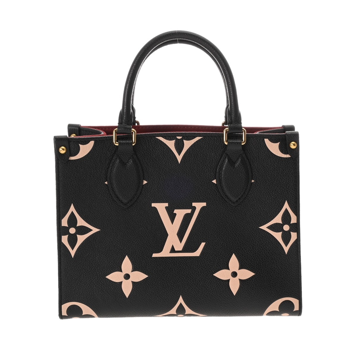 モノグラムアンプラント オンザゴー PM 2WAY ブラック/ベージュ M45659 レディース レザー ハンドバッグ Aランク 中古 銀蔵