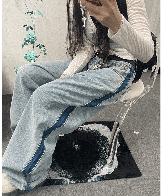 New line denim pants (2color)