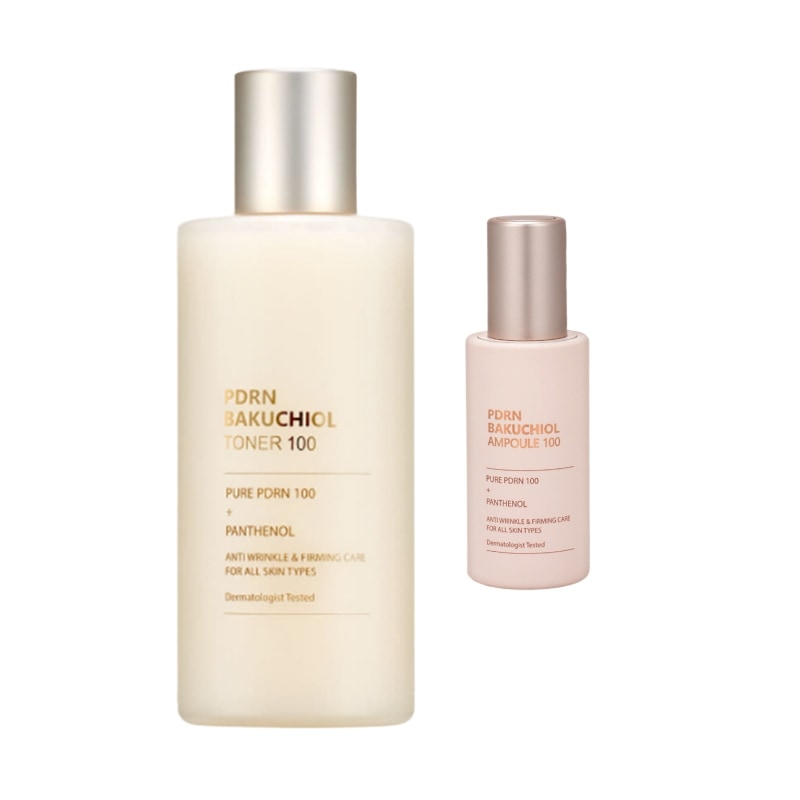 [CUドクターソリューション] PDRNバクチオールアンプル100 35ml 1+PDRN 바쿠치올 토너 100 300ml セット