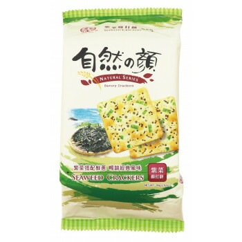 フジフードサービス 台湾 自然の顔 葱クラッカー/海苔付き 80g 24袋