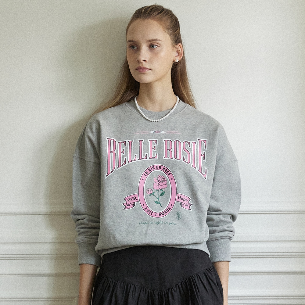 Belle Rose Sweatshirt - Melange Grey