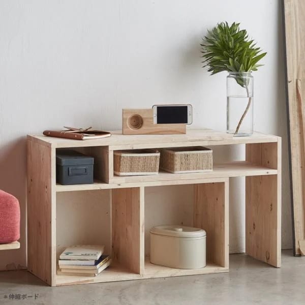 ラック 棚 伸縮 コーナー 木製 おしゃれ 間仕切り ナチュラルモダン パーテーションラック 低ホルムアルデヒド 省スペース 天然木 シェルフ