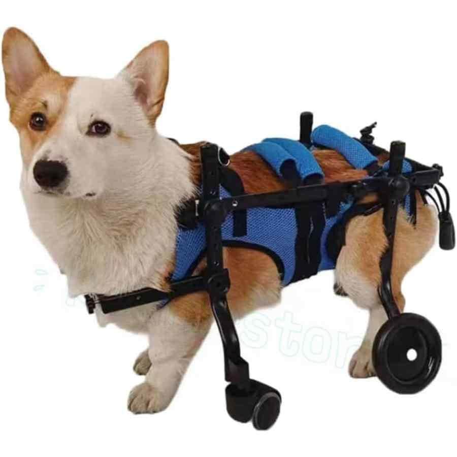 犬用車椅子 ペット/猫/犬カート 車椅子 サイズ調整可能 ペット用 4輪歩行器 歩行補助 カート リハビリ 介護 老犬 猫犬兼用 猫 犬用 車いす 麻痺した後足のための