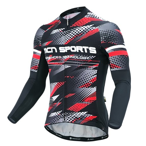 MCNSPORTS 自転車長袖ジャージーダイナマイト-サイクリングバイキングスーツ