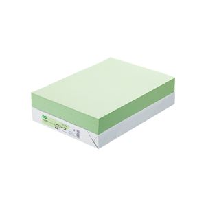 (まとめ) TANOSEE αエコカラーペーパーII B4 グリーン 1冊(500枚) (×10セット)