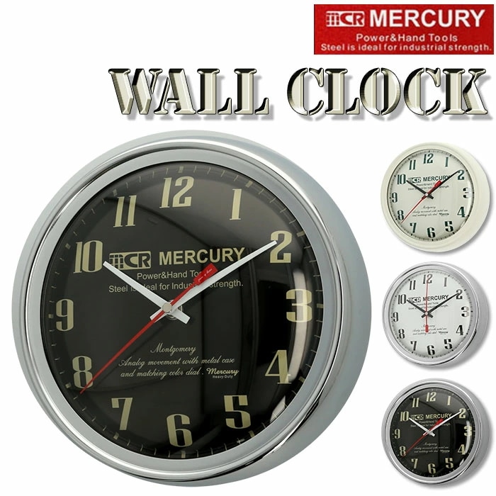 マーキュリー 壁掛け時計 mercury 通販 雑貨 MONTGOMERY ウォールクロック 時計