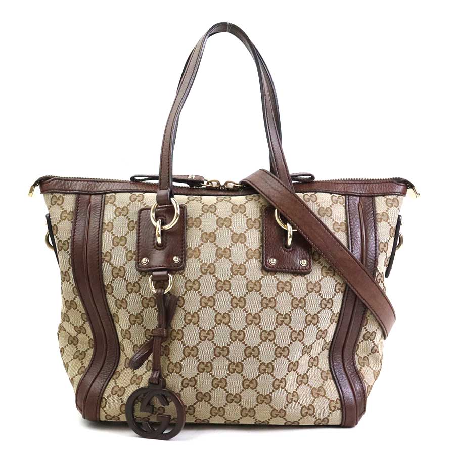 グッチ GUCCI ハンドバッグ ショルダーバッグ GGキャンバス ブラウン レディース 247281 h31120a