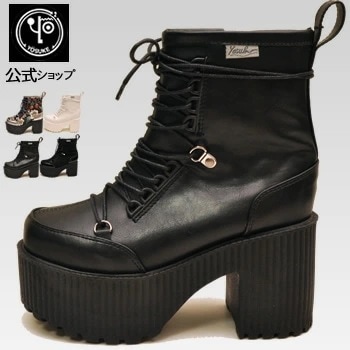 【公式SHOP特典キズ補修液付】 ヨースケ 厚底ブーツ レディース ショート 歩きやすい 9cm 厚底ヒール