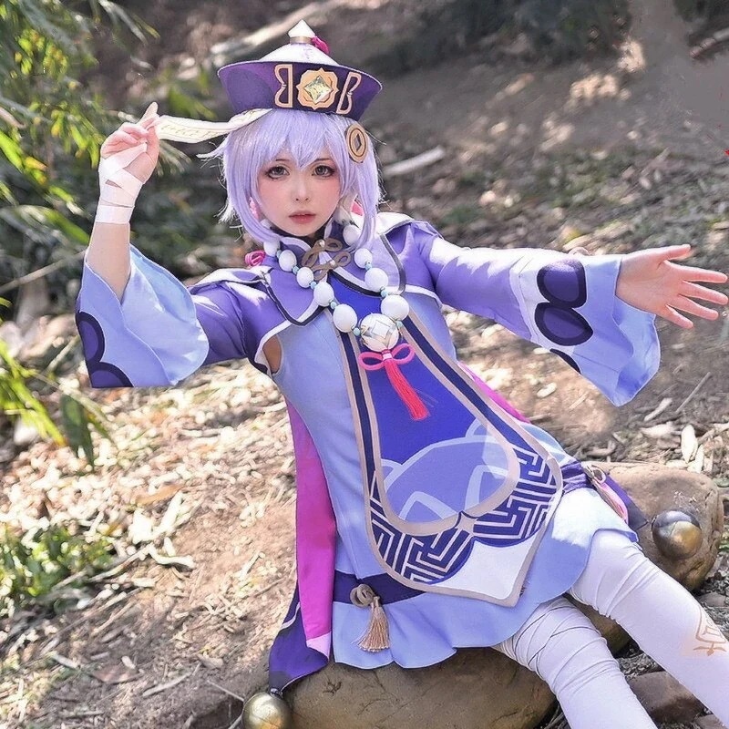 原神 七七 ナナ 氷元素 コスプレ 衣装 コスチューム期間限定30％