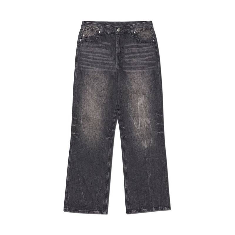 ノマニュアル NOMANUAL セミフレアデニムパンツ - ウェッドブラック NMSS52DP02WBK 364428