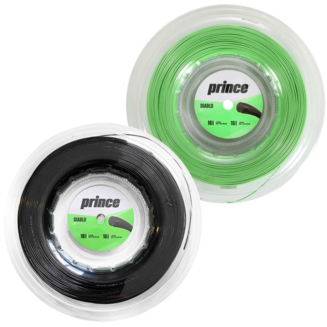 海外限定モデル プリンス(Prince) DIABLO ディアブロ 17(1.25mm)／16(1.30mm) 200Mロール 硬式テニス ポリエステル 7J975／7J976(21y10m)