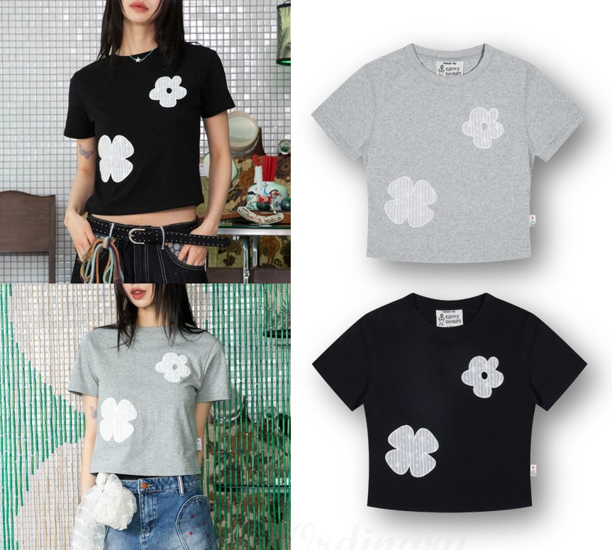 (W) Cotton Candy Lace Applique Short Sleeve (WXT043)