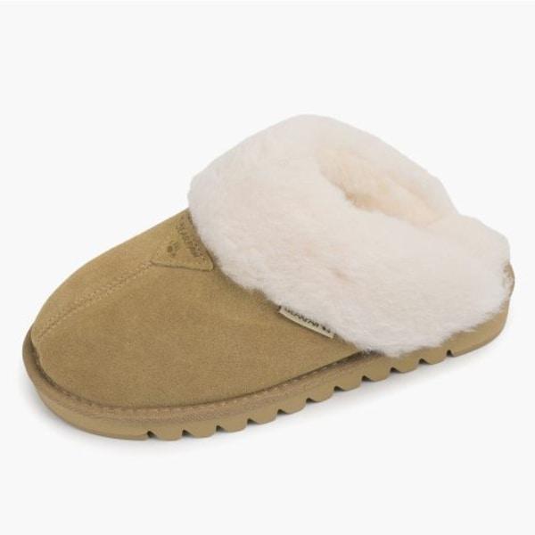 ELARA 女性 防寒 シープボアスリッパ K2906358RD-W-SG