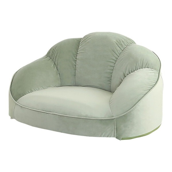 ホームテイスト SH-07-OKCBS-1 大人かわいいインテリア ローソファ1人掛け Chammy -チャミー- グリーン メーカー直送