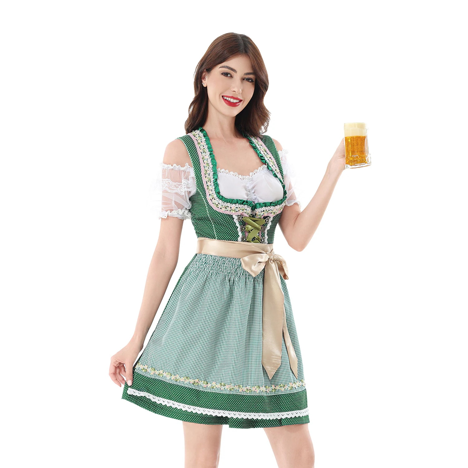 カーニバル女性用伝統的なドイツのオクトーバーフェスト衣装ミュンヘンバイエルンパフォーマンス衣装ディアンドルドレス 6,234円