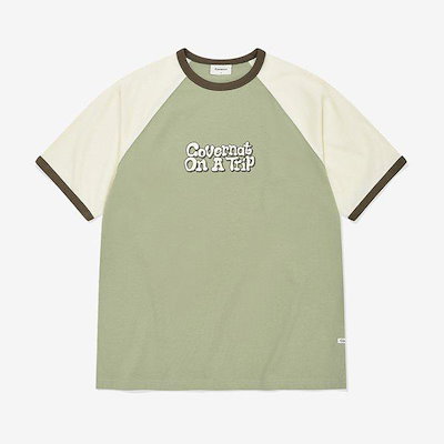 オン・ア・トリップ グラフィック リンガー Tシャツ セージグリーン CO2602ST48SG