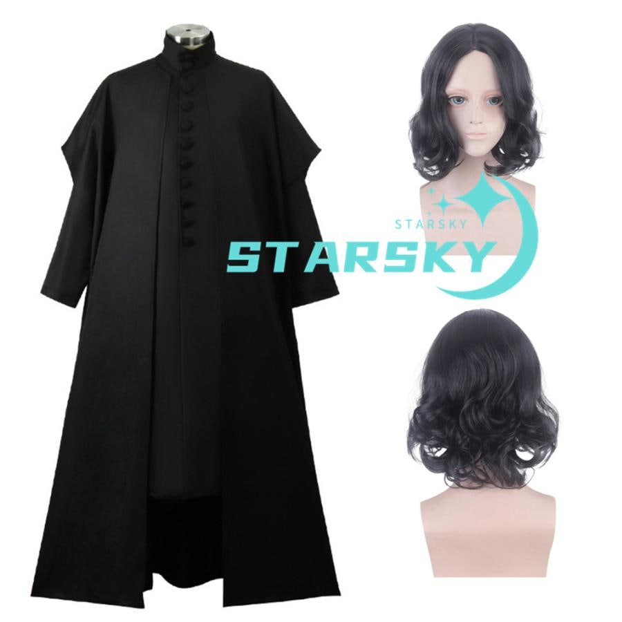 即納 ハリー・ポッター　セブルス・スネイプ 風　コスプレ衣装 　ウィッグ コスプレ服　コスチューム　服 ハロウィン イベント