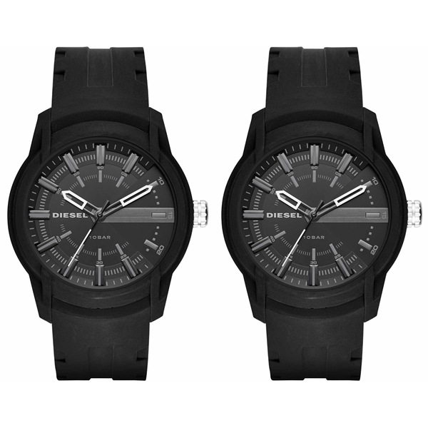 い出のひと時に とびきりのおしゃれを 嬉しい 同じデザインが一緒に着けたくなる シェア ペアウォッチ 腕時計 ディーゼル 彼氏が好きな プレゼント ブランド Dz10dz10 シリコン オールブラック 黒 アームバー Armbar 男女兼用腕時計 Www Coralreefcondos Com