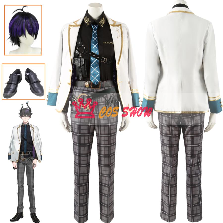 2025新品販売 バーチャル YouTuber VTuber 2022 にじさんじEN ILUNA Ren Zotto レン ゾット コスプレ衣装 cosplay 角飾り付き 仮装 オーダーメイド製作