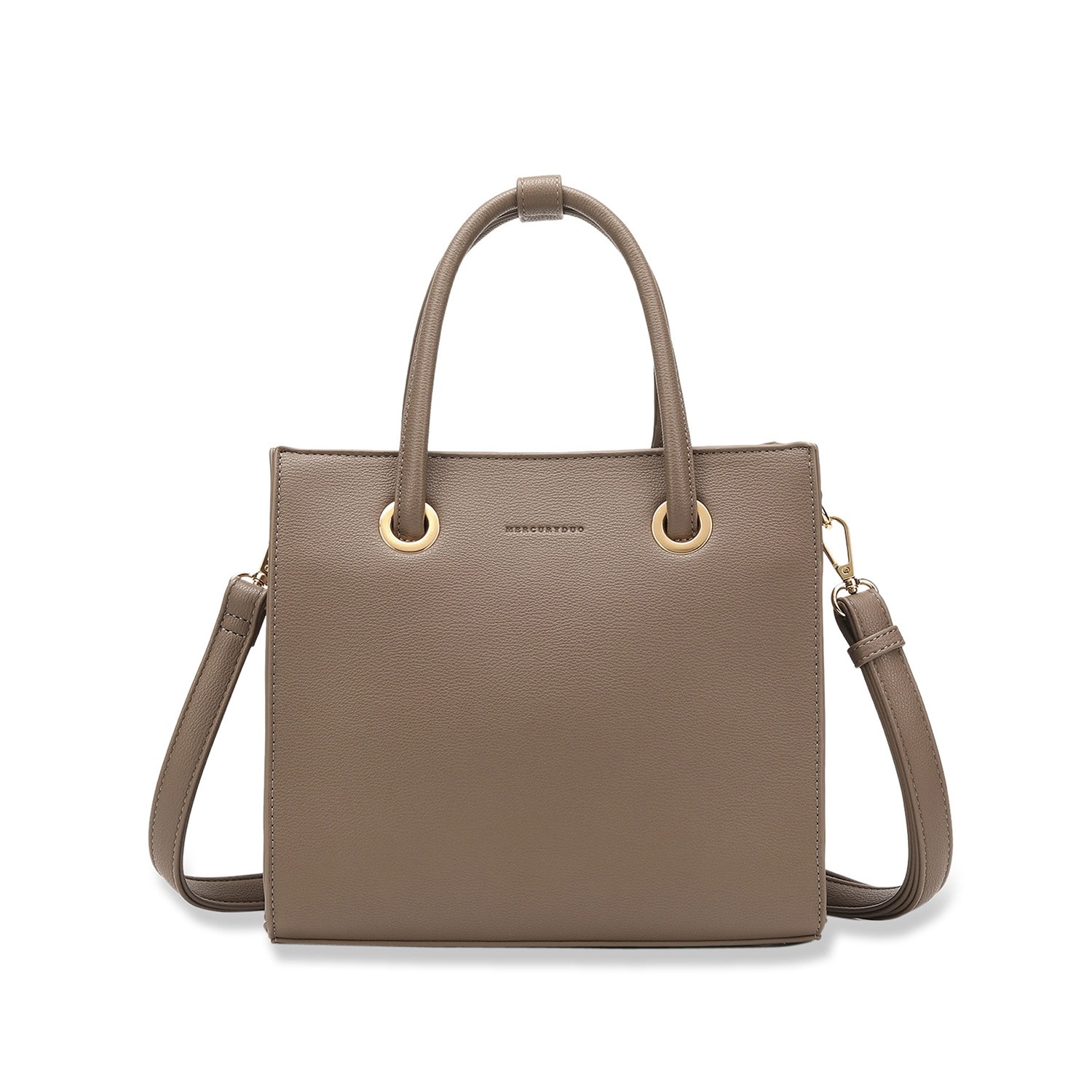 ハンドバッグ ショルダーバッグ メタルアイレット 両アオリスクエアレディース MER-90520B