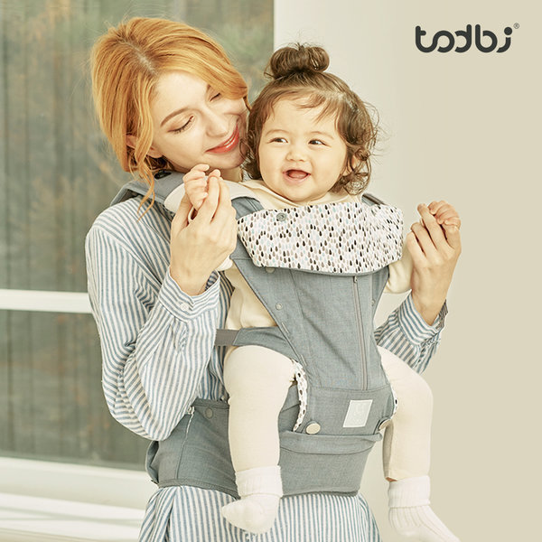【Todbi】 エアフィセル ヒップシート オールインワン 抱っこ紐 (セターングレー/ルイブラウン/アッシュブルー) 選択1