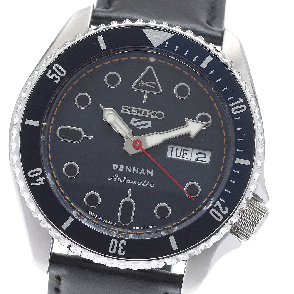 セイコー SEIKO 4R36-16N0/SBSA281 DENHAM コラボレーション限定モデル 自動巻き メンズ 良品 箱・保証書付き_948378【中古】