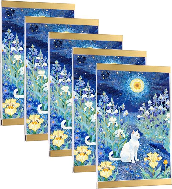 賞状額縁 5個セット A4の賞状用 壁掛け マグネット内蔵 180開閉 アクリルフレーム ディスプレイフレーム 表彰状 入替アートパネル 褒章 樹脂製フレーム 自己粘着式 学校(金色)