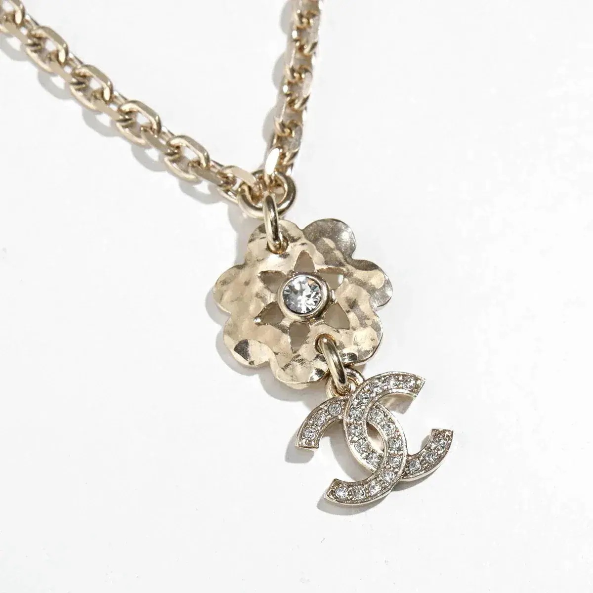 CHANEL シャネル ネックレス ABE966 B19252 レディース ラインストーン ペンダント フラワー ココマーク CCマーク NADCP