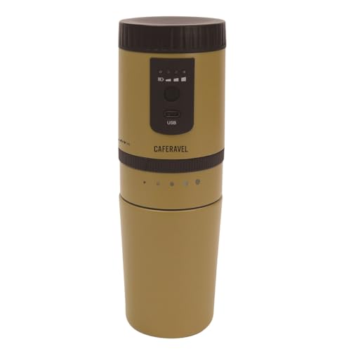 オールインコーヒーメーカー カフェラベル オーカーマスタード USB充電式 アウトドア オフィス MEK-107OM