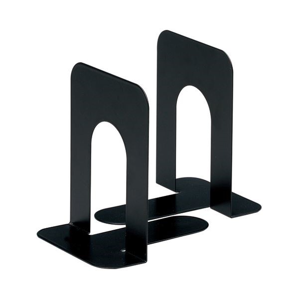 （まとめ） TANOSEE ブックエンド T型 中 ブラック 1組（2枚） [x30セット]