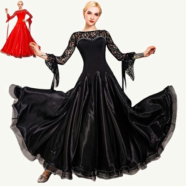 新规入荷続々 社交ダンス ダンス発表会 大きい裾 豪華な社交ダンスドレス 競技着 練習着 演出用 社交ダンス ドレス スタンダードドレス ワルツダンス ダンス衣装 デモ用 モダンドレス 社交ダンス衣装