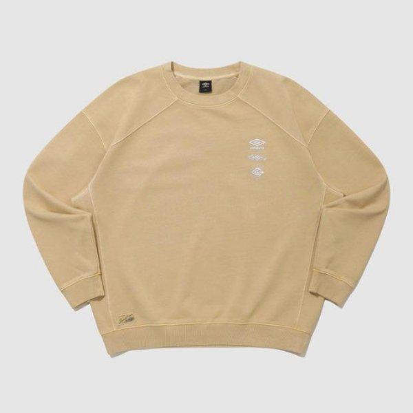長袖Tシャツ PQA UQ121CFS11-SND ウェイファインダー ガーメントダイイング スウェットシャツ / SAND