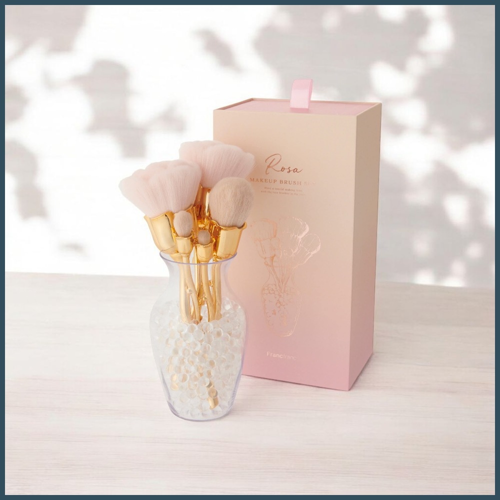 フランフラン ABS ロッサ メイクアップブラシ セット クリア