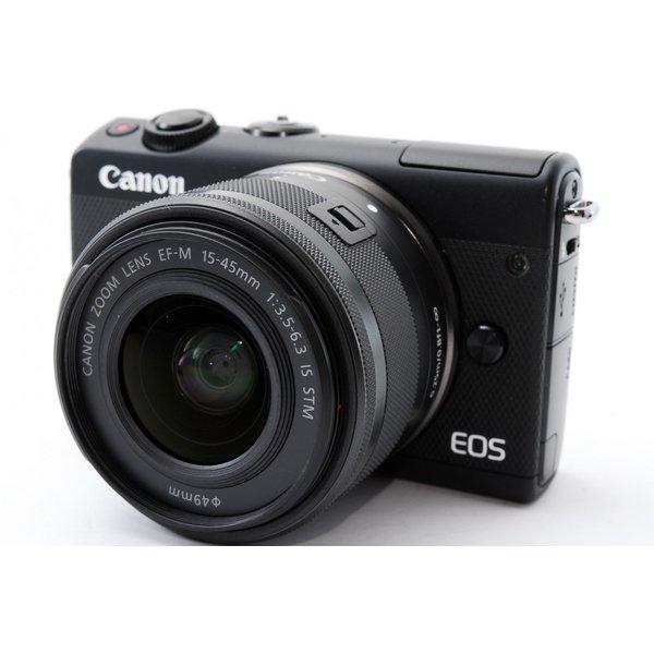 【中古】キヤノン Canon EOS M100 レンズキット ブラック 美品 SDカード付