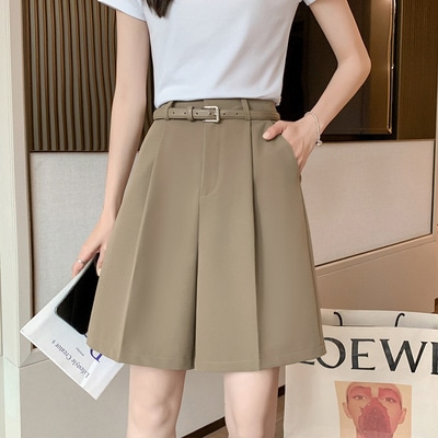 ボトムス パンツ カラーパンツ ショートパンツ ショート ショート丈 ベルト ウエストマーク ハイウエスト かわいい 大人可愛い きれいめ シンプル カジュアル 上品 ラフ マニッシュ 無地 夏 4,932円