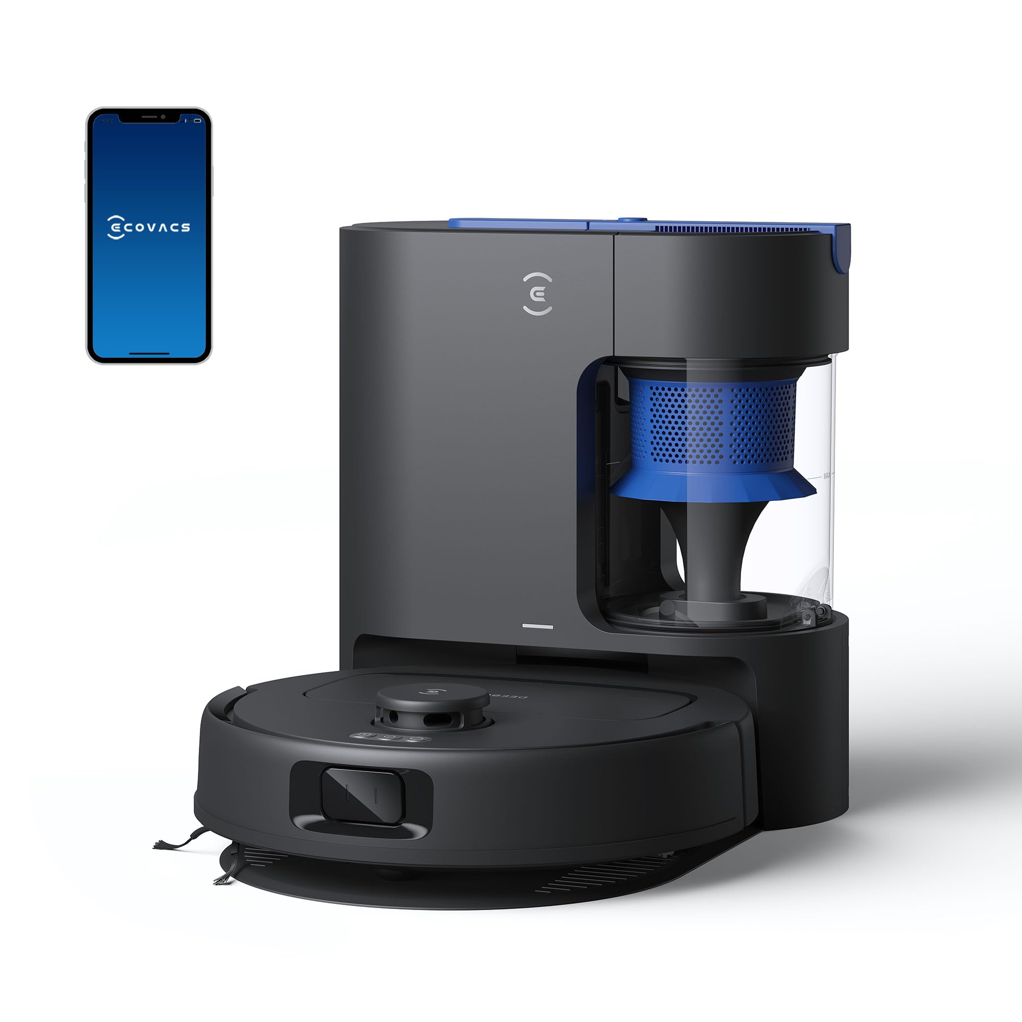 ECOVACS (エコバックス) DEEBOT N30 PLUS 吸引力10,000Pa ロボット掃除機 水拭き両用 自動ゴミ収集 大容量バッテリー PureCyclone バッグレス設計 ZeroT