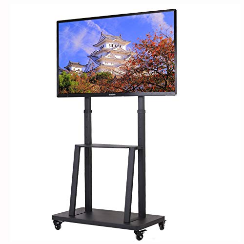 UNHO テレビスタンド キャスター付き テレビ台 ハイタイプ 大型テレビ 32*80インチ対応 壁