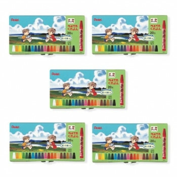 ぺんてる　ぺんてるくれよん　20色　使い方集付　 PTCR-20 5個入