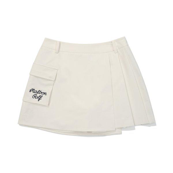 [マルボン公式] アウトポケットプリーツスカート CREAM (WOMAN)