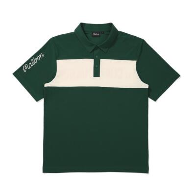 Malbon Golf純正 ル・クラブ・デュ・マルボン ブロックTシャツ グリーン（メンズ）