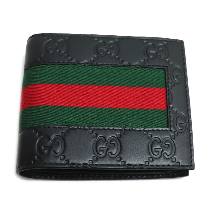 GUCCI グッチ グッチシマ シェリーライン 札入れ ブラック 408827 メンズ 中古 美品