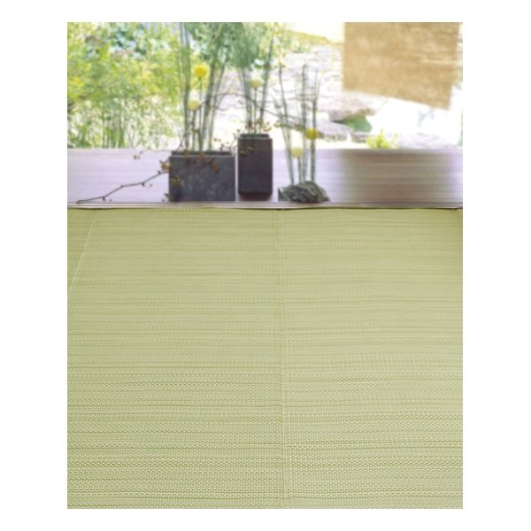 洗えるい草風カーペット ライアン 本間6帖 約286×382cm グリーン 18912960 7,703円