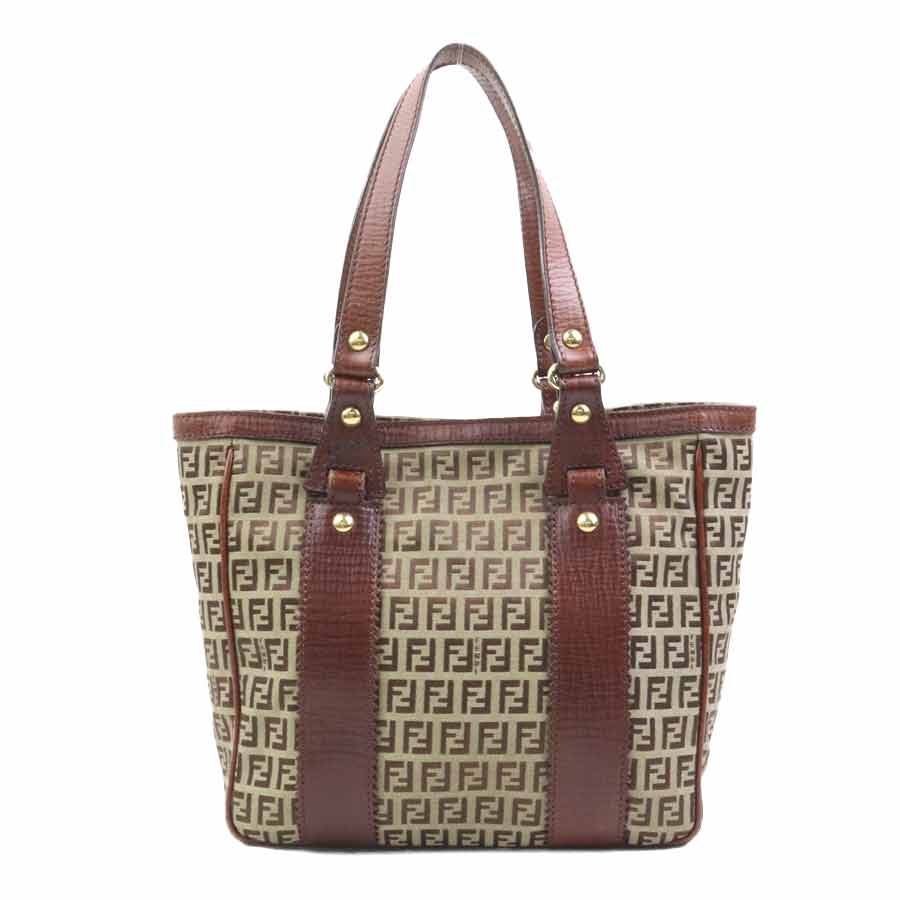 フェンディ FENDI ショルダーバッグ ズッキーノ キャンバス/レザー ブラウン ゴールド レディース 2305/8BH161 e60651i